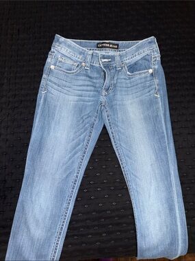 Express Skinny Jeans — Light Blue Wash